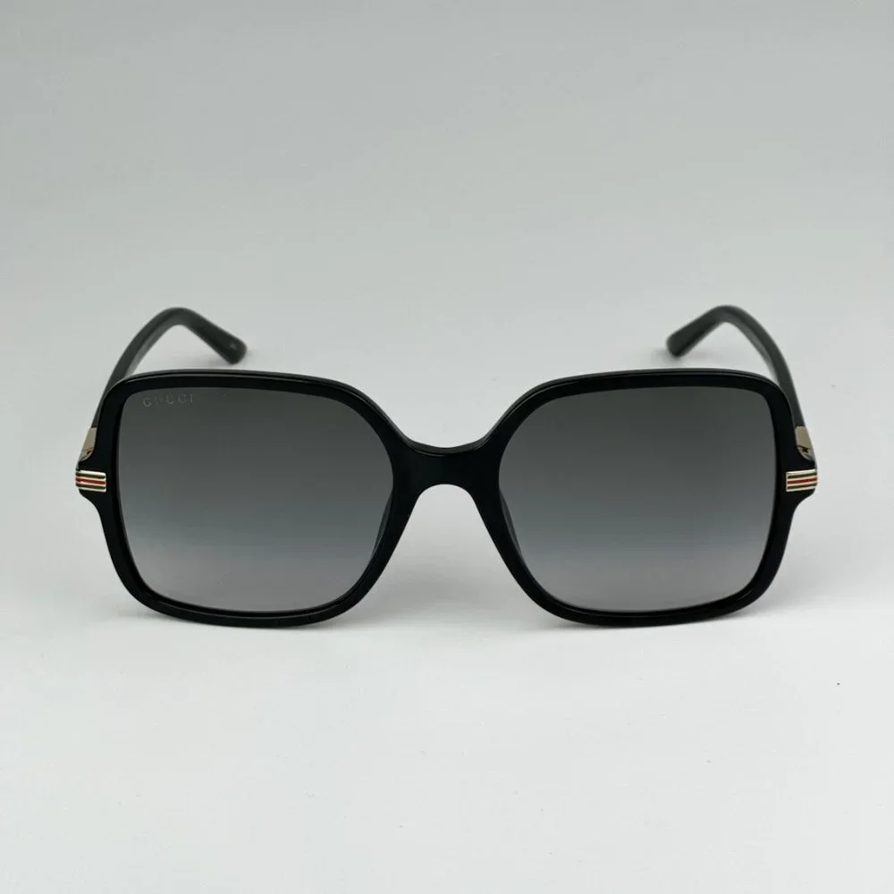 Gucci GG1449S 001 BRAND NEW Sunglasses Black Grey Women Square GG 1449S - Picture 7 of 11